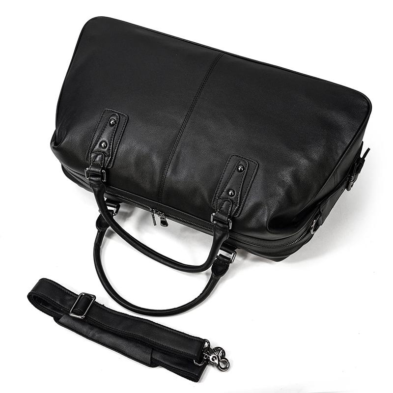 Schwarze Leder-Handtasche | AALBORG