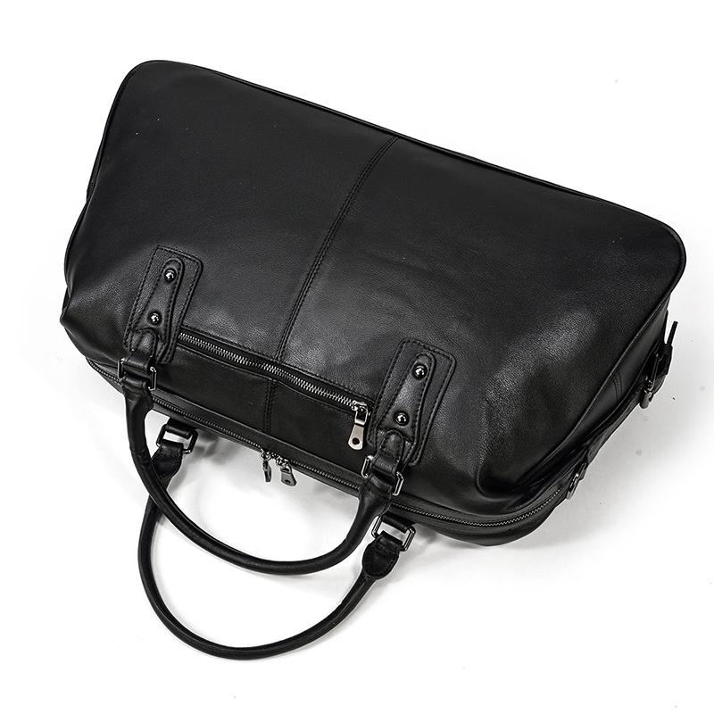 Schwarze Leder-Handtasche | AALBORG