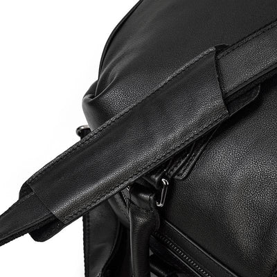 Schwarze Leder-Handtasche | AALBORG
