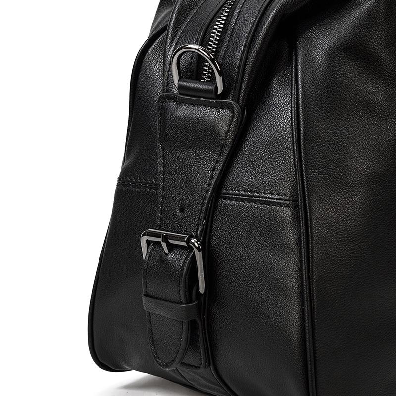 Schwarze Leder-Handtasche | AALBORG