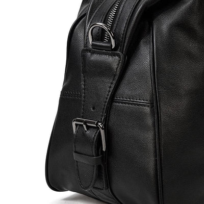 Schwarze Leder-Handtasche | AALBORG