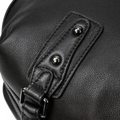 Schwarze Leder-Handtasche | AALBORG