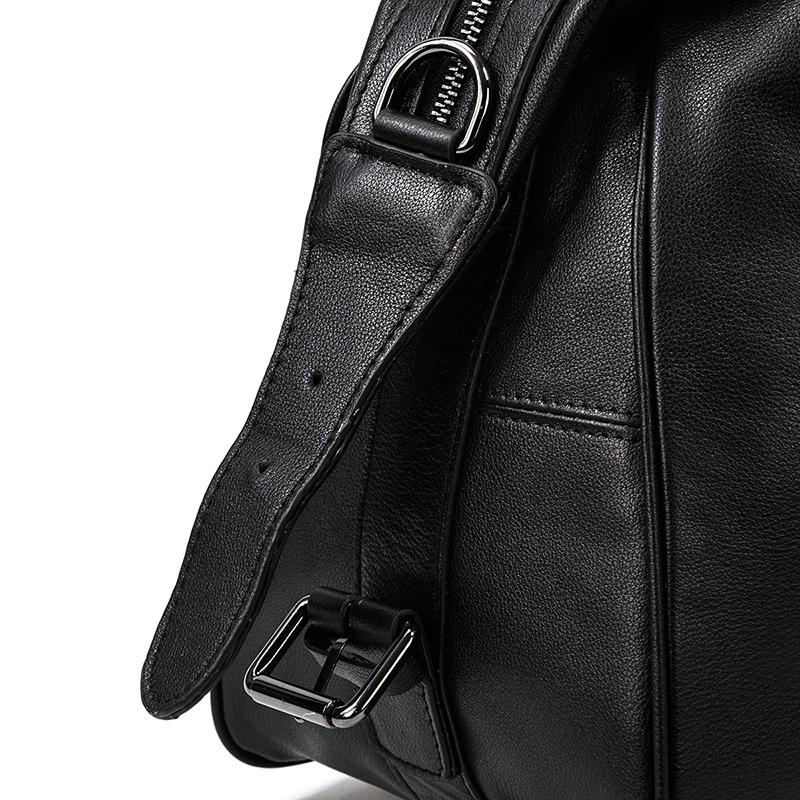 Schwarze Leder-Handtasche | AALBORG