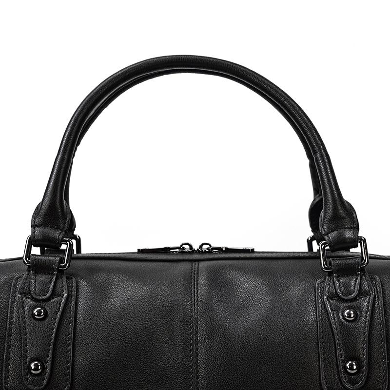 Schwarze Leder-Handtasche | AALBORG