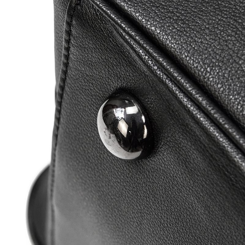 Schwarze Leder-Handtasche | AALBORG