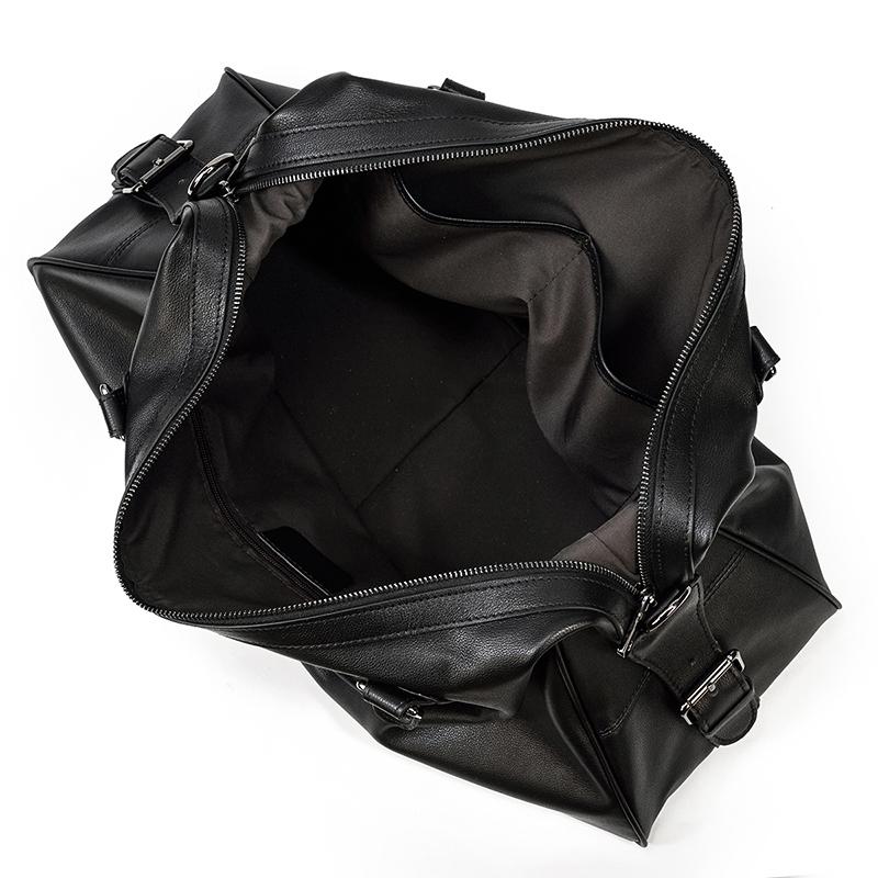 Schwarze Leder-Handtasche | AALBORG