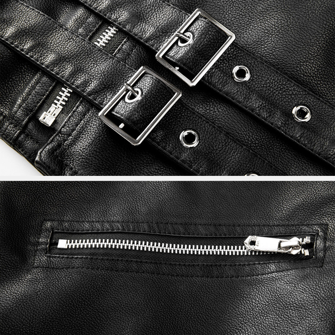 Boulevard™ - Schwarz Lederjacke