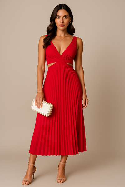 Kesley™ - Kleid mit plissiertem Ausschnitt
