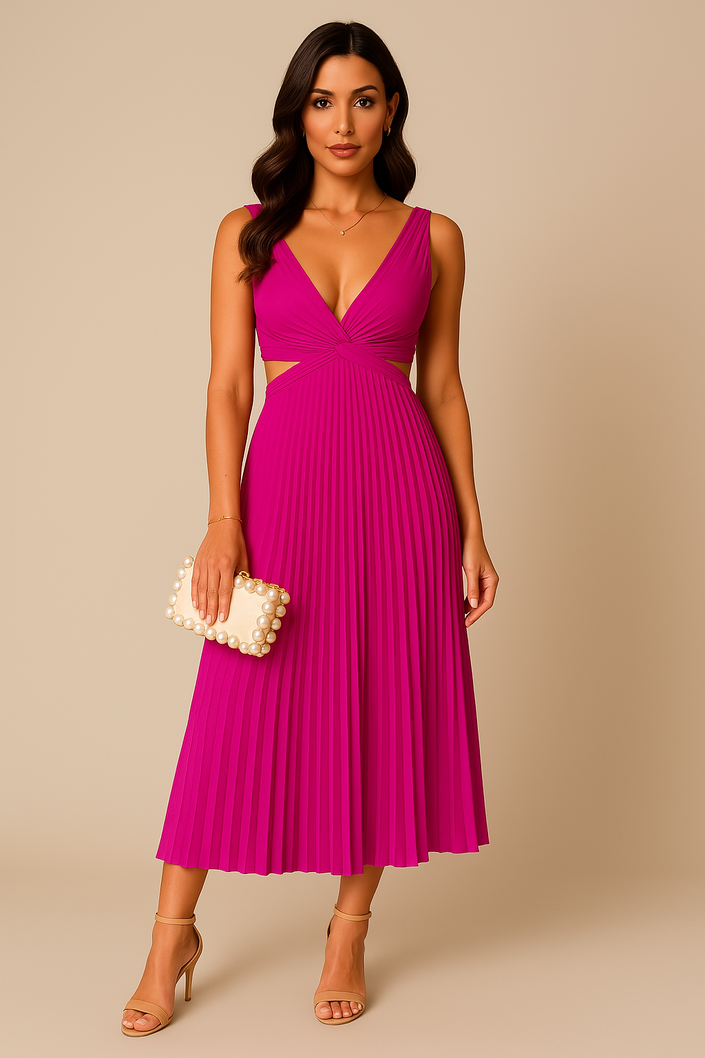 Kesley™ - Kleid mit plissiertem Ausschnitt