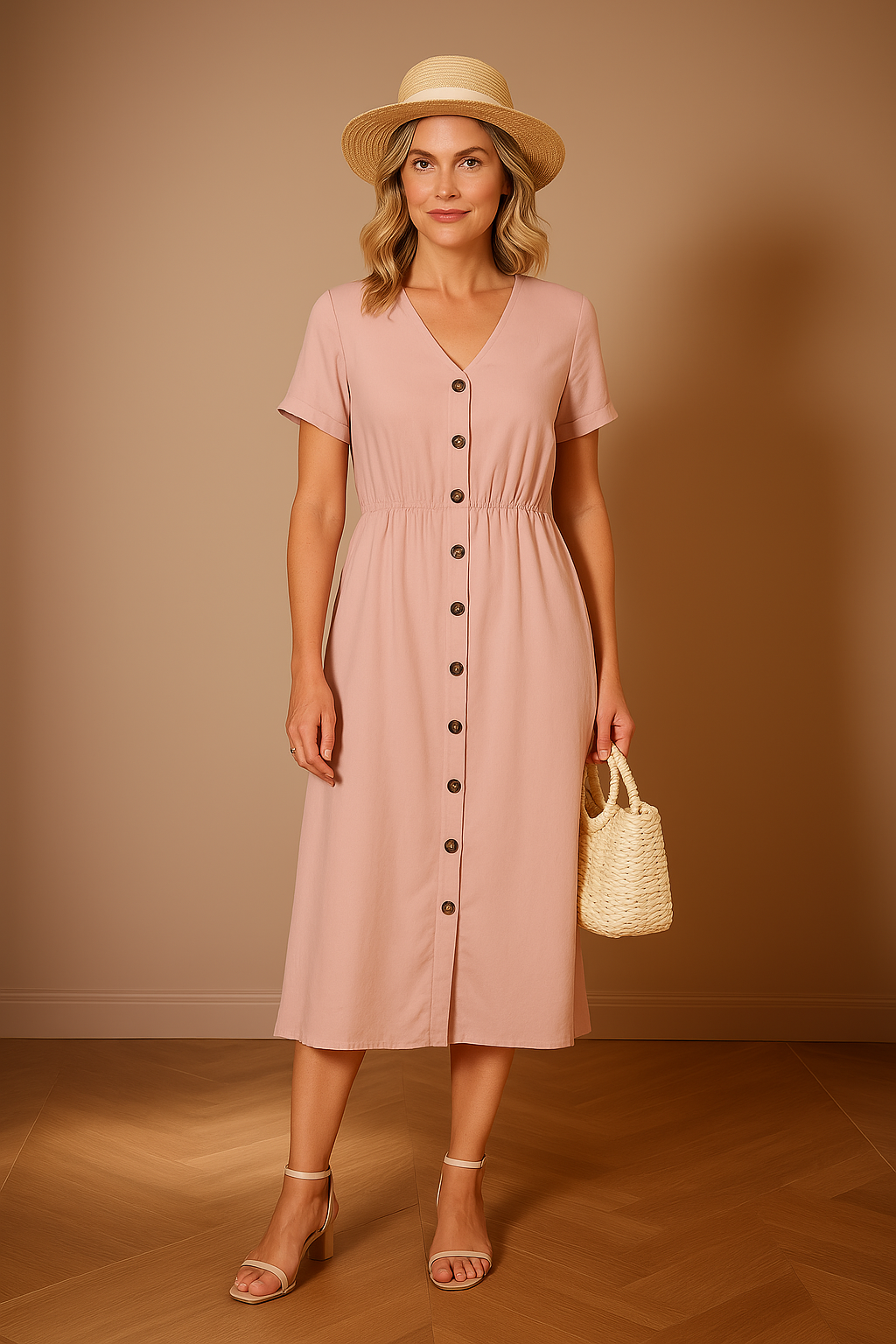 Charline™ - Button-Down-Kleid im raffinierten Stil