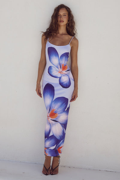 Deia™ - Midi-Kleid - Violette Blume