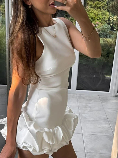 Liora™ - Ärmelloses Rüschen-Minikleid