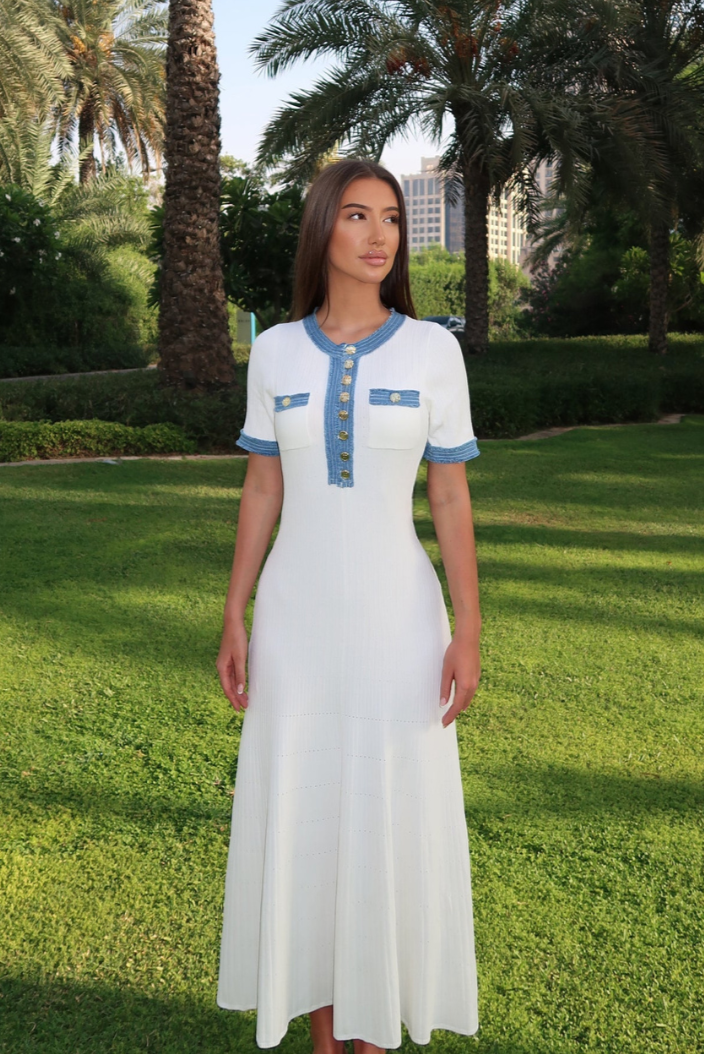 Leonie™ - Geknöpftes Maxikleid
