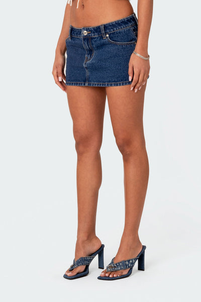 Enna™ - Niedrig angesetzter Denim-Mikro-Rock