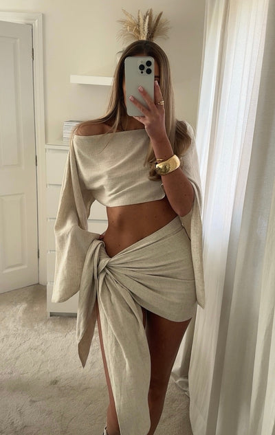 Elara™ - Leinen Sarong Set