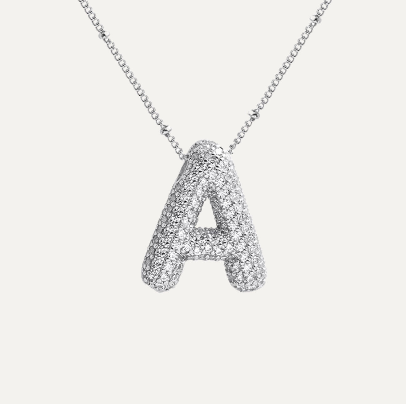 Karoline™ - Diamond Bubble Letter Halskette