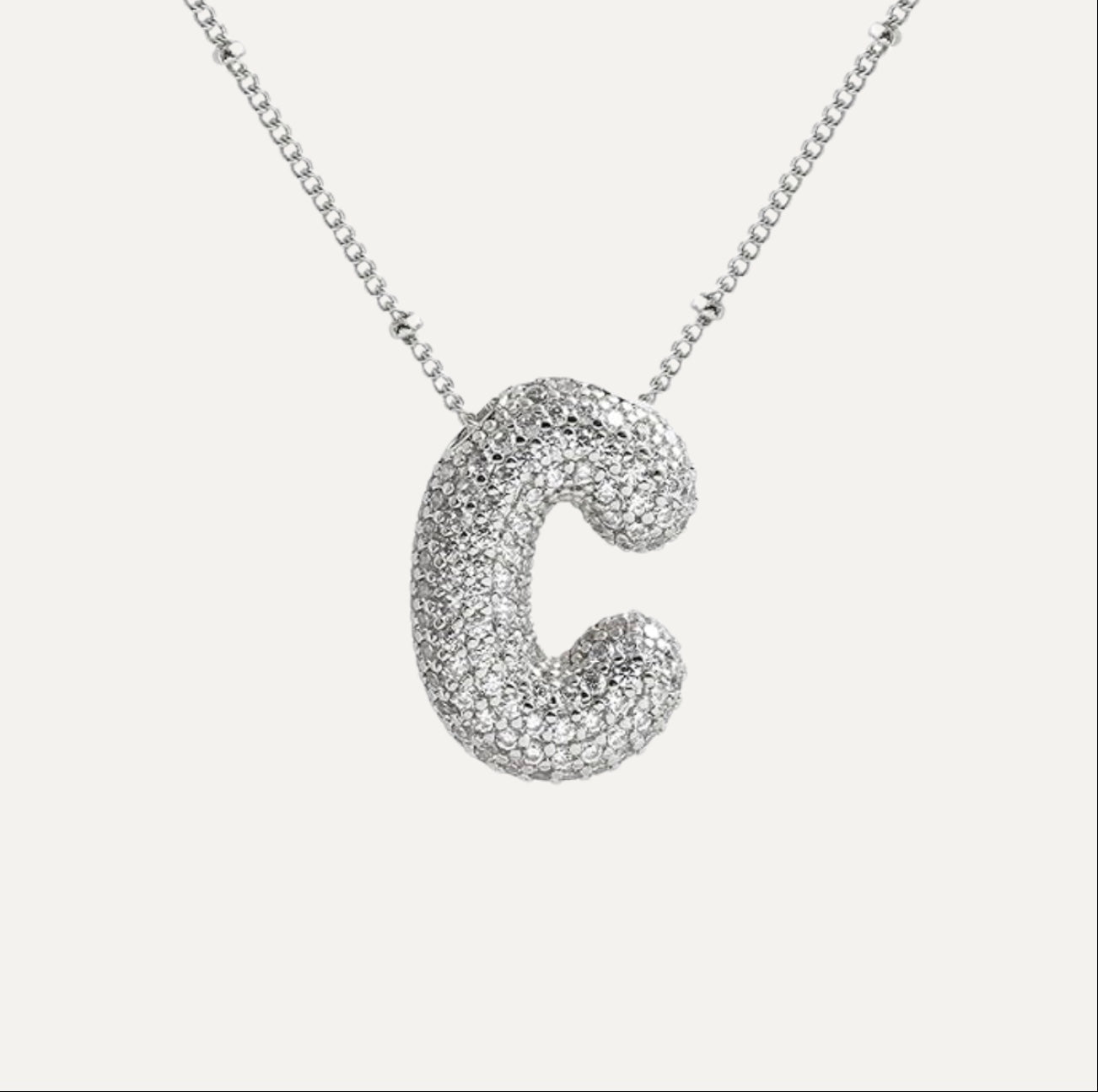 Karoline™ - Diamond Bubble Letter Halskette