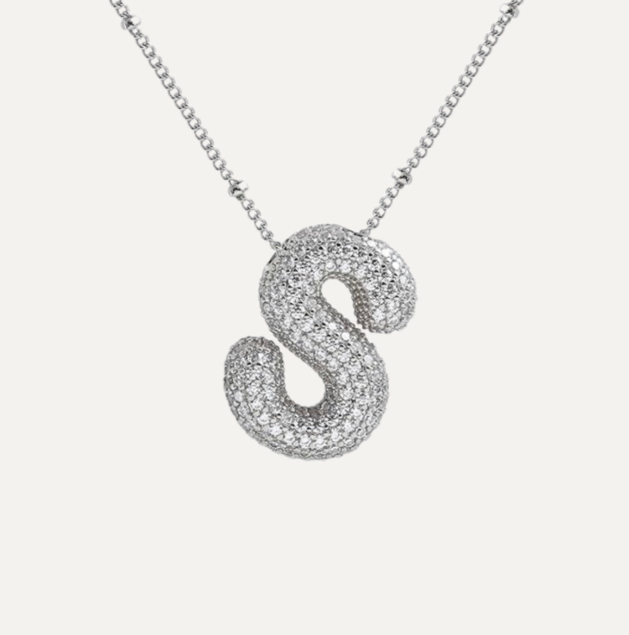 Karoline™ - Diamond Bubble Letter Halskette
