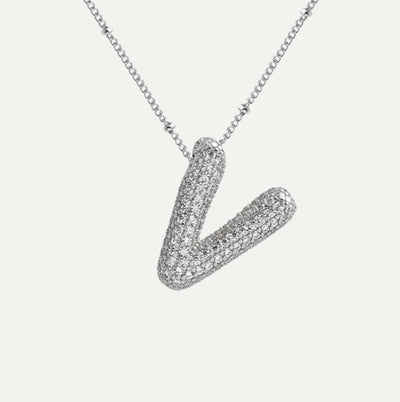Karoline™ - Diamond Bubble Letter Halskette
