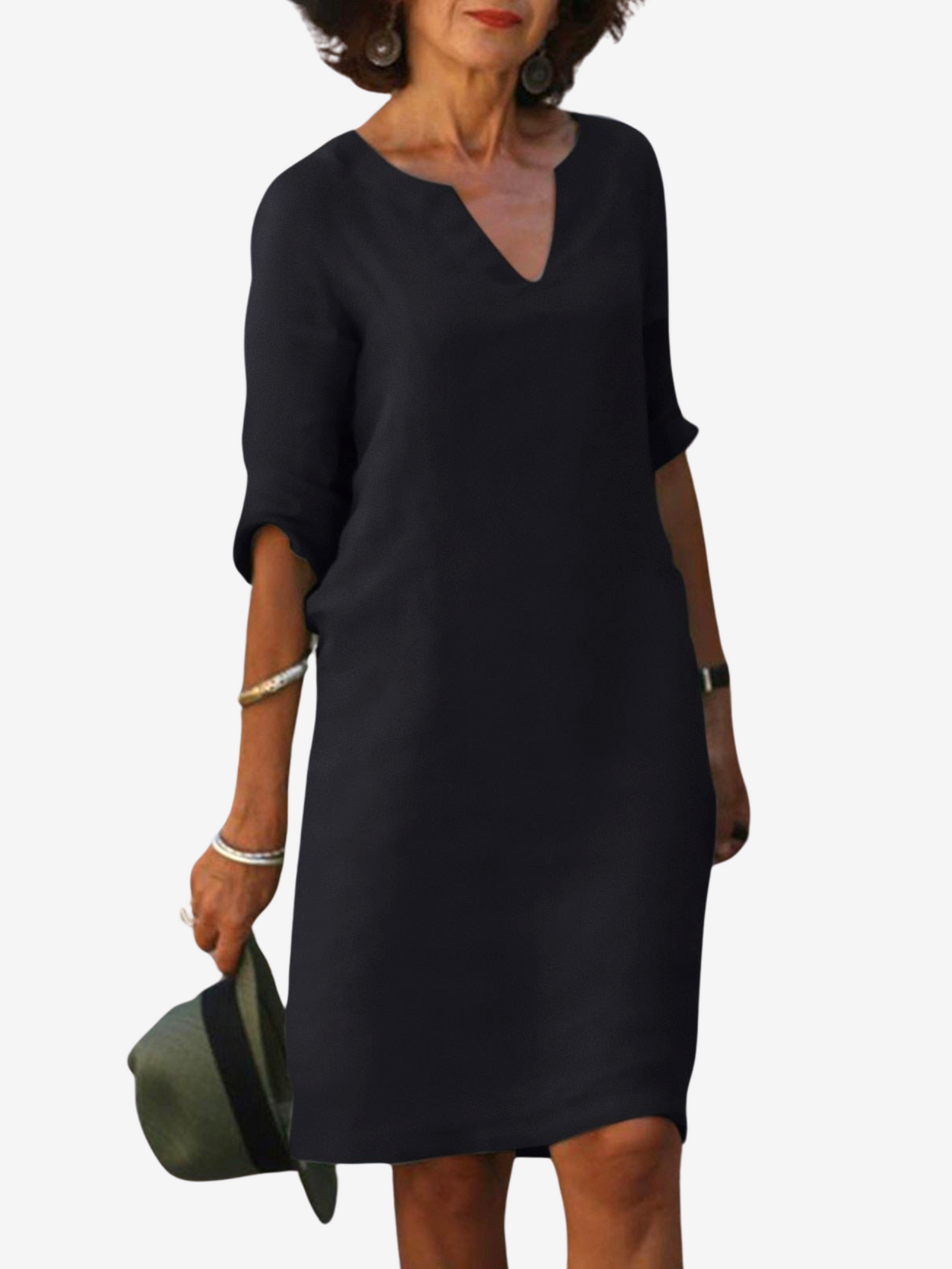 Charline™ - Zeitloses V-Ausschnitt-Kleid mit schmeichelnder Passform