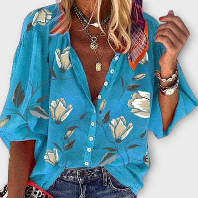 Madeleine - Luftige Bluse im floralen Design