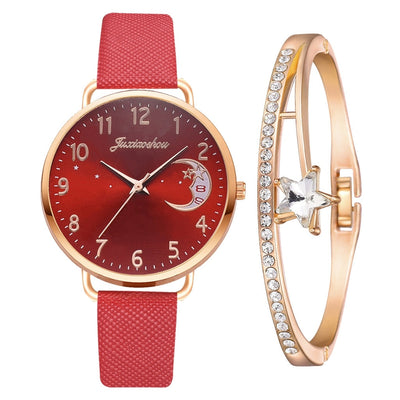 UHR MIT MONDÜBERTRAGUNG UND ARMBANDSET
