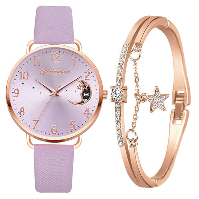 UHR MIT MONDÜBERTRAGUNG UND ARMBANDSET