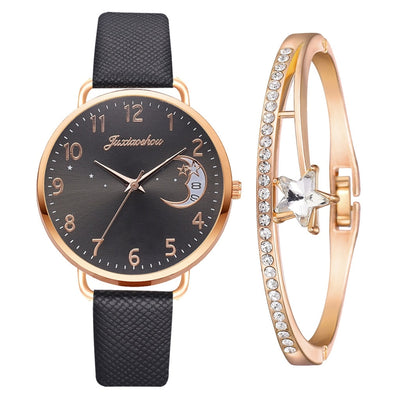 UHR MIT MONDÜBERTRAGUNG UND ARMBANDSET