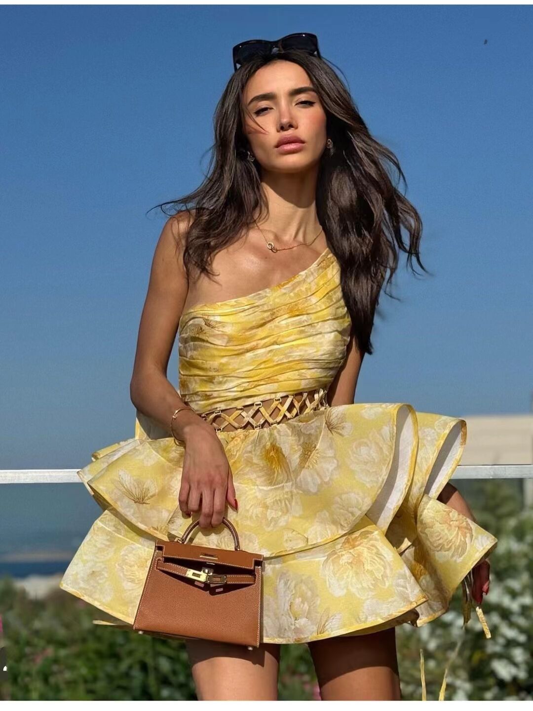 Maja™ - Floral One Shoulder Minikleid