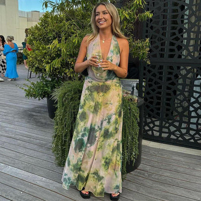 Emilia™ – Backless Halter Maxi Dress
