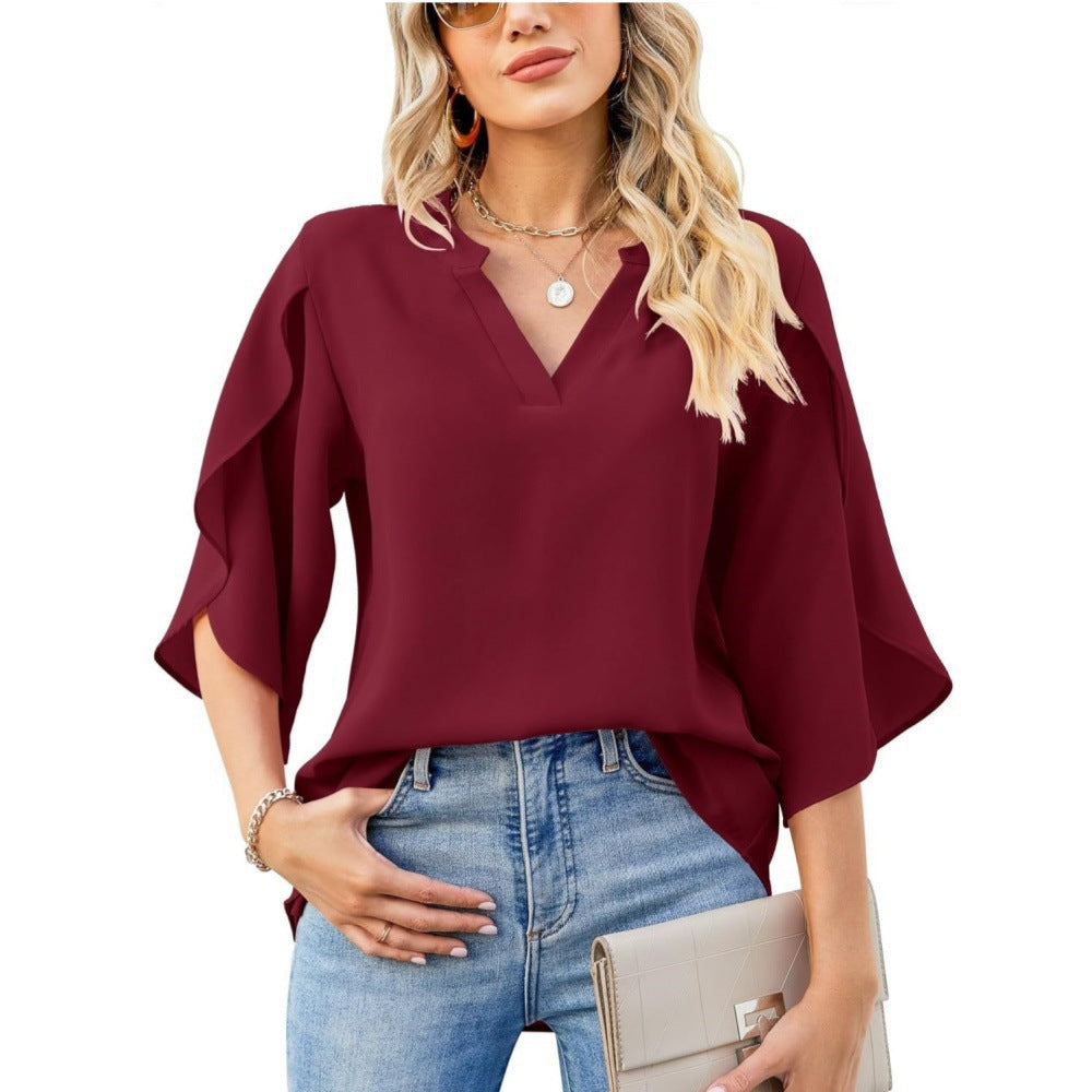 Leni™ - Elegantes Oberteil mit V-Ausschnitt
