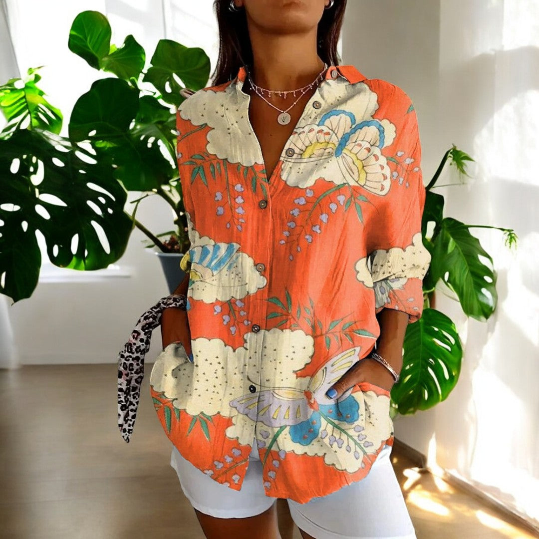 Talia™ - Vintage-Bluse mit Blumendruck