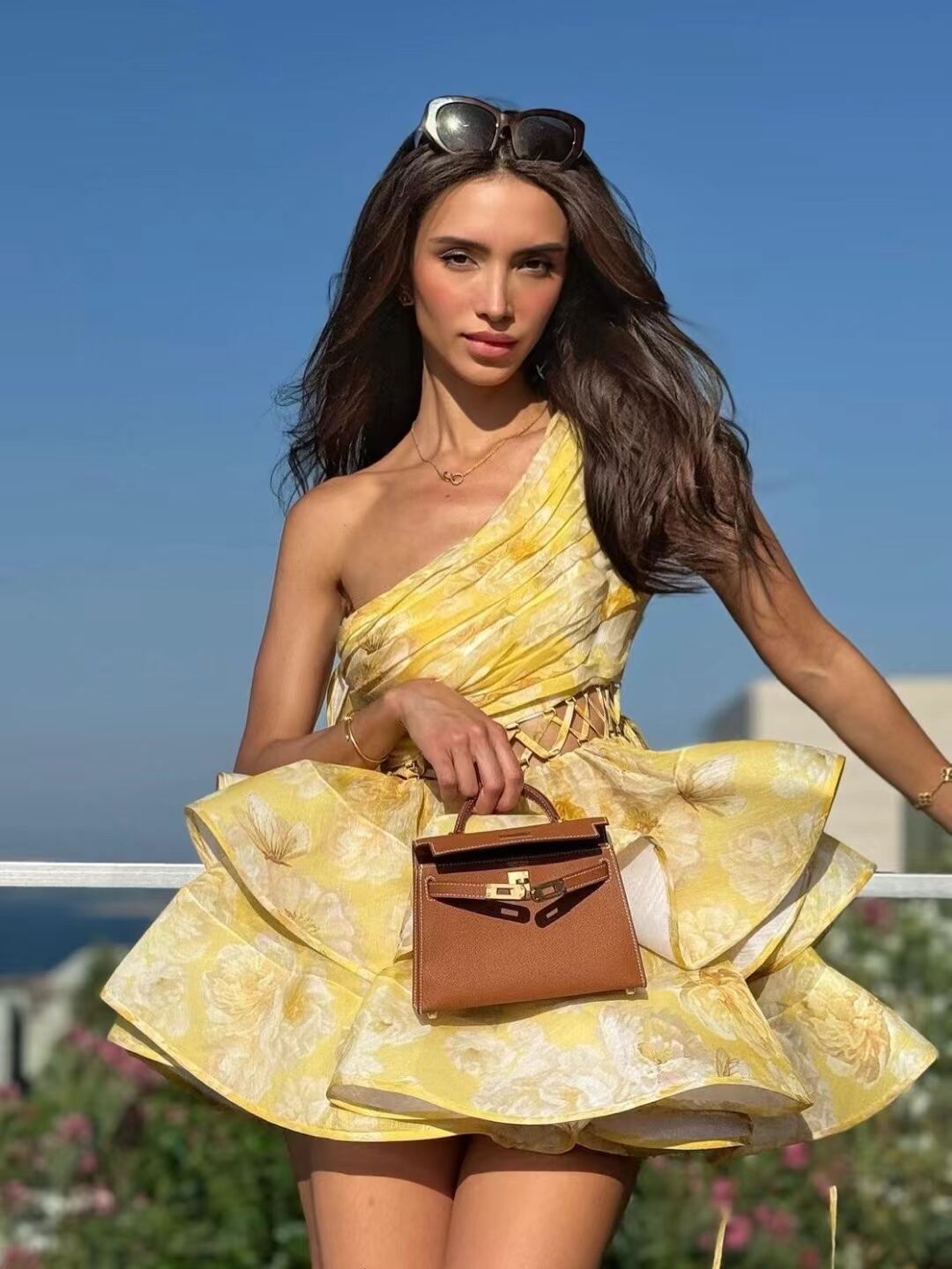 Maja™ - Floral One Shoulder Minikleid