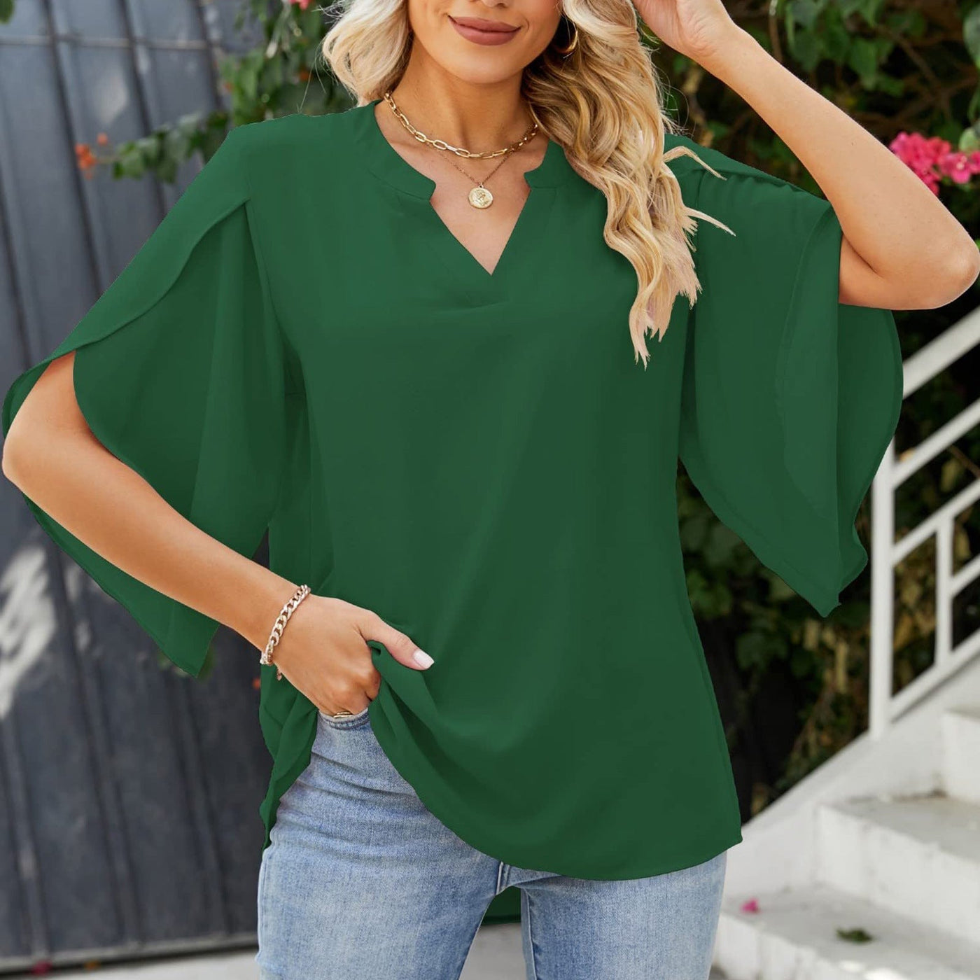 Claire™ - Elegantes Top mit V-Ausschnitt