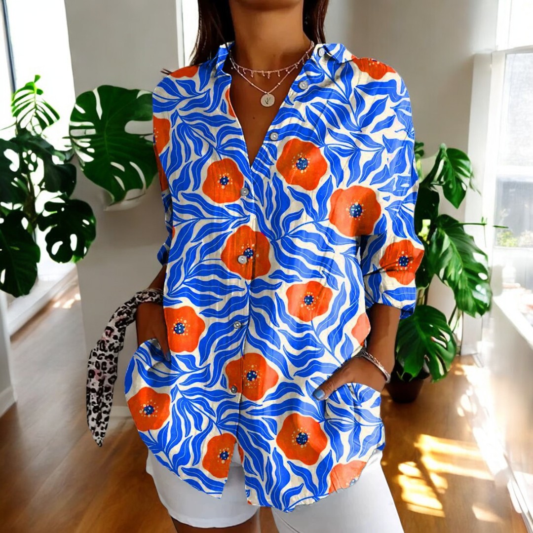Talia™ - Vintage-Bluse mit Blumendruck
