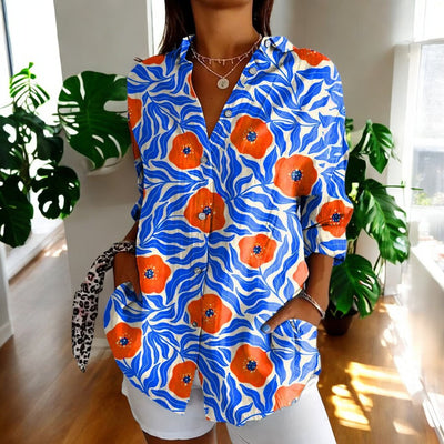 Talia™ - Vintage-Bluse mit Blumendruck