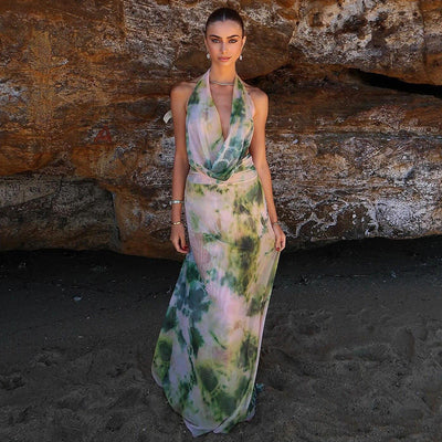 Emilia™ – Backless Halter Maxi Dress