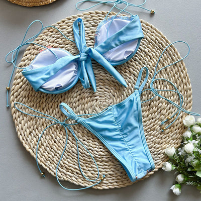 Nuria™ - Embroidery Split Badeanzug