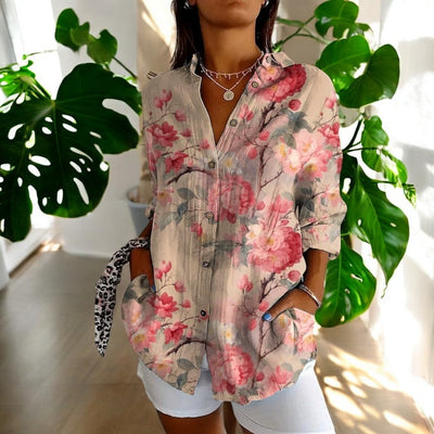Talia™ - Vintage-Bluse mit Blumendruck