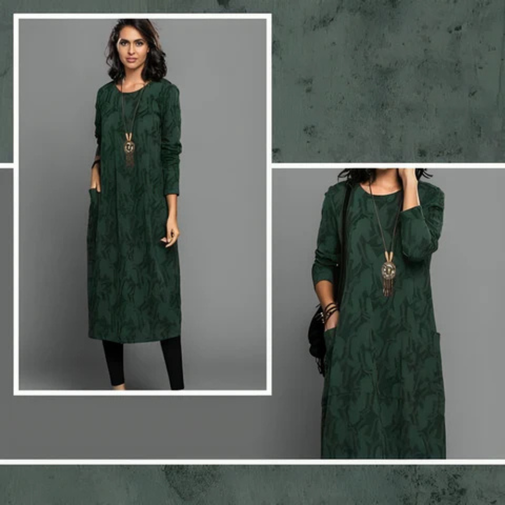 Bertha™ - Elegantes Winterkleid mit Taschen