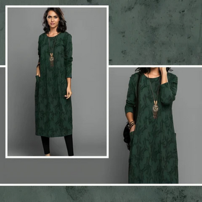 Bertha™ - Elegantes Winterkleid mit Taschen