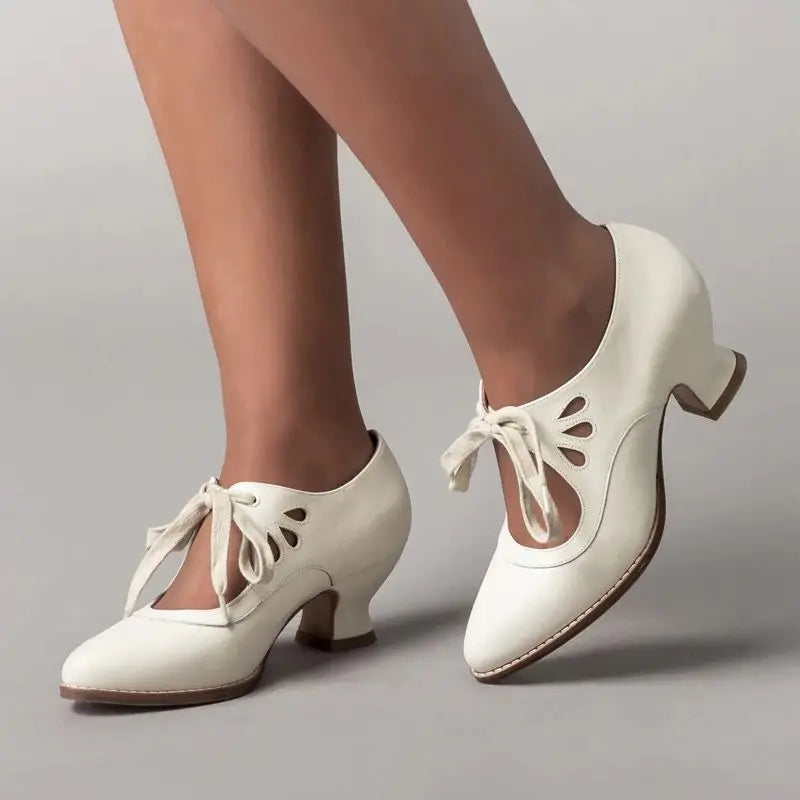 Angela - Orthopädische Sandalen mit Absatz aus Leder