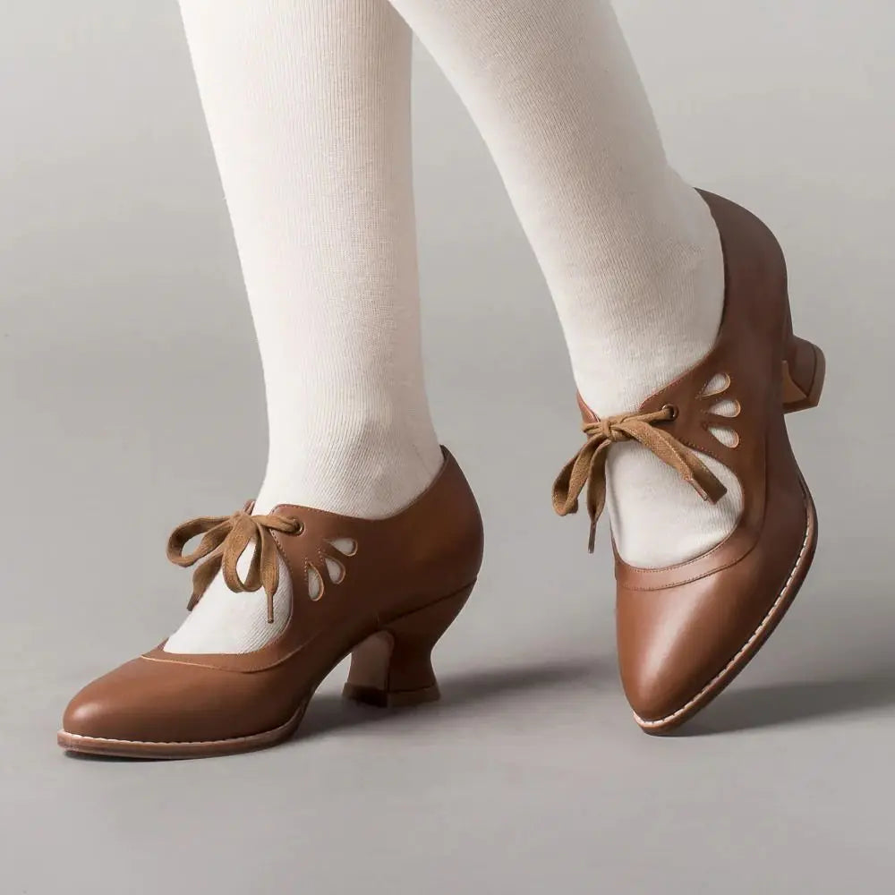 Angela - Orthopädische Sandalen mit Absatz aus Leder