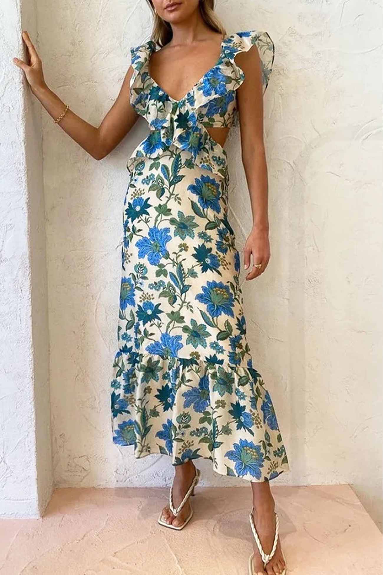 Ariella™ - Kleid mit Blumenmuster und Rüschen