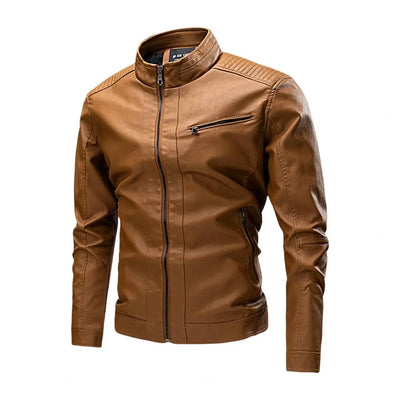 Davis™ - Hellbraun Lederjacke