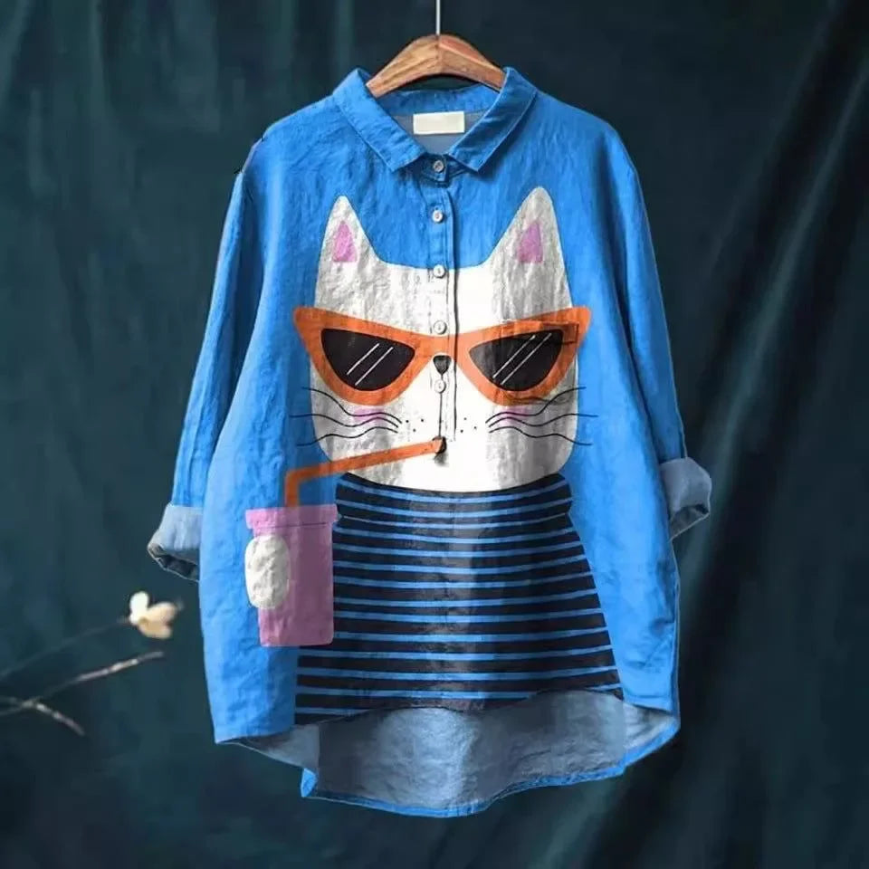 Thalia™ - Katzen-Kunst-Shirt