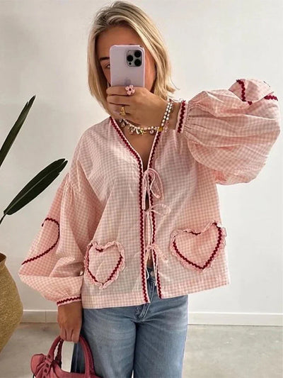 MILA - Herz-Bluse