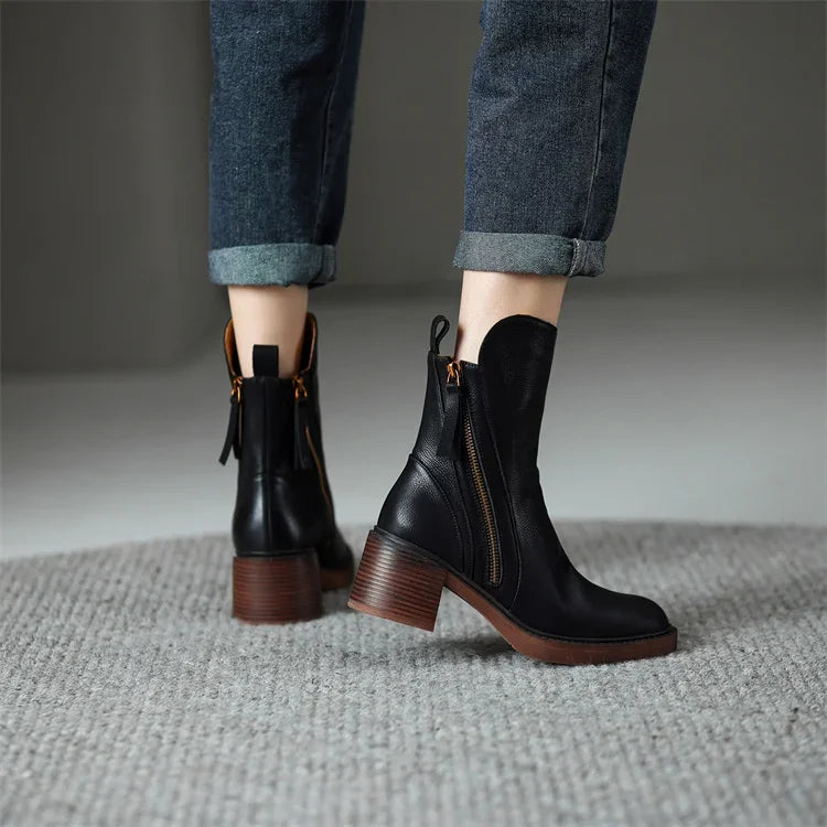 Lynn™ - Elegante Lederstiefel