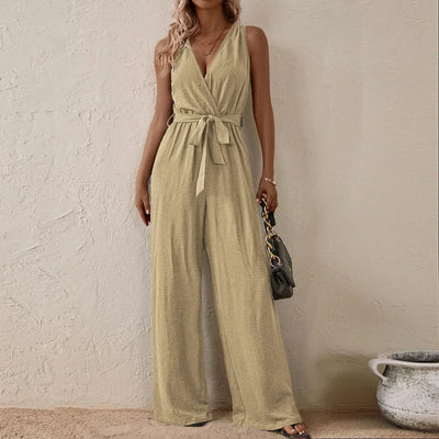 Solène™ - Leichter Sommer-Jumpsuit mit Bindegürtel