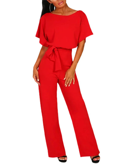 Manon™ - Schicker und Bequemer Jumpsuit Mit Geknotetem Gürtel